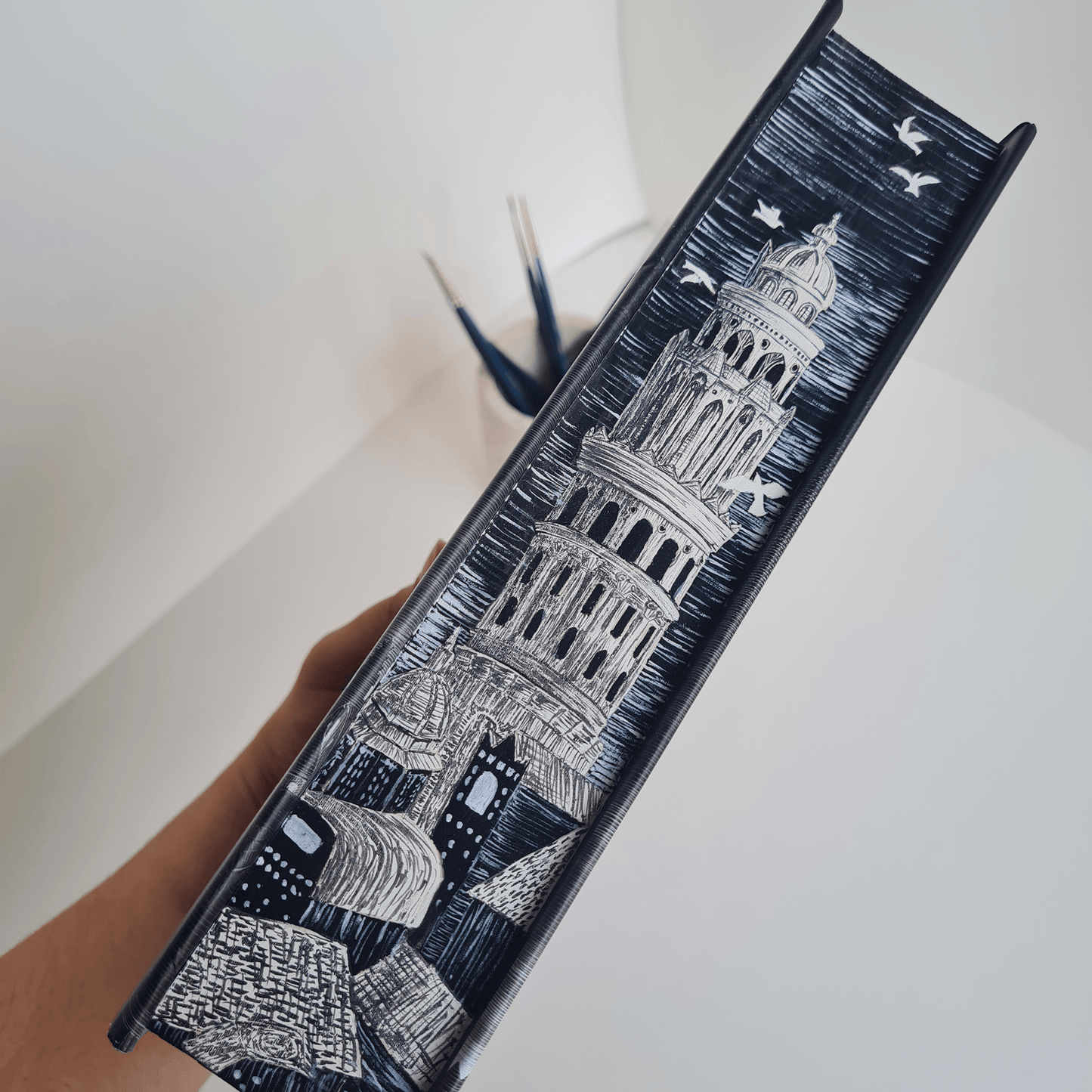 Seconds - Babel by R F Kuang Hand Painted Custom Fore Edge Book