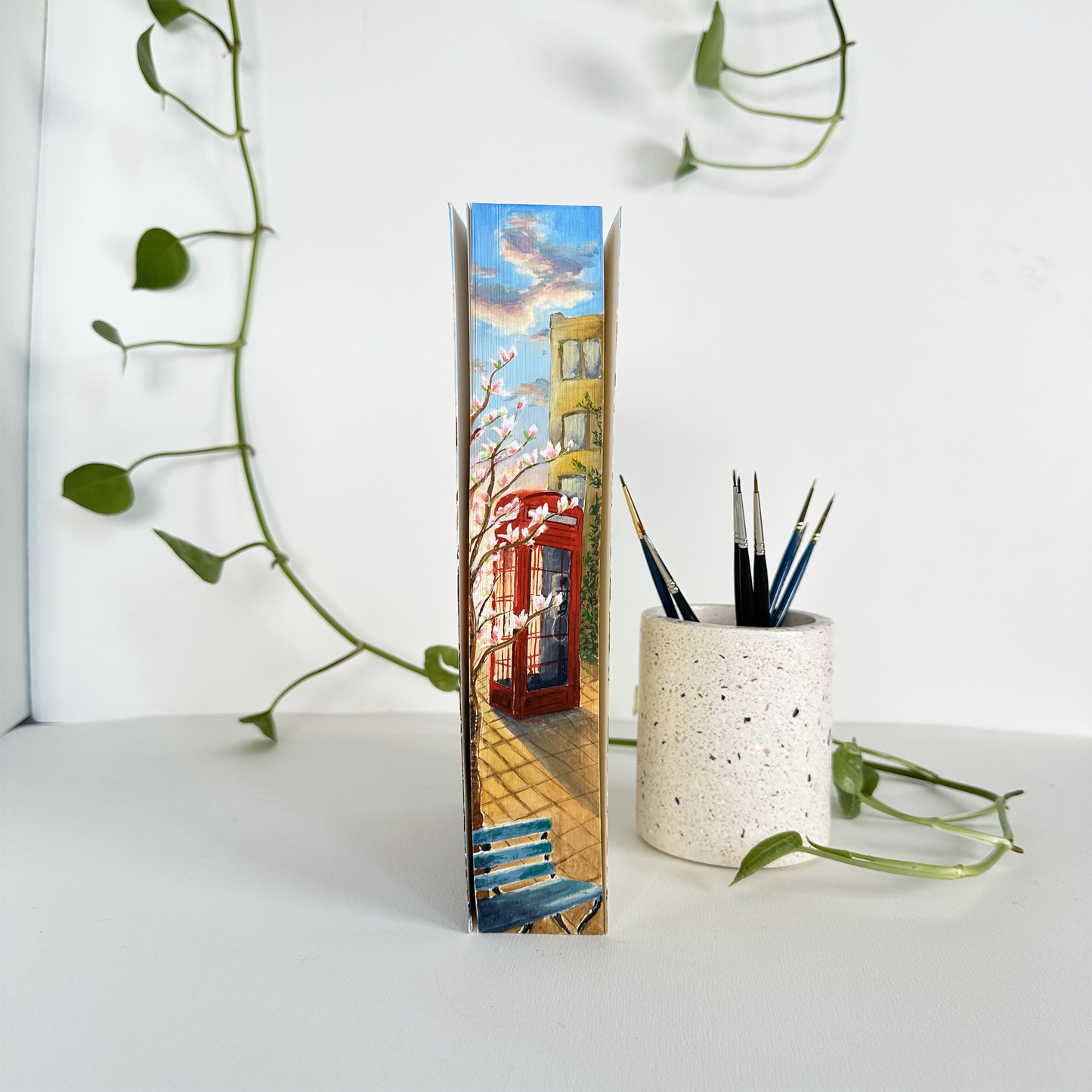 Magnolia Parks: The Long Way Home by Jessa Hastings Hand Painted Custom Fore Edge Book