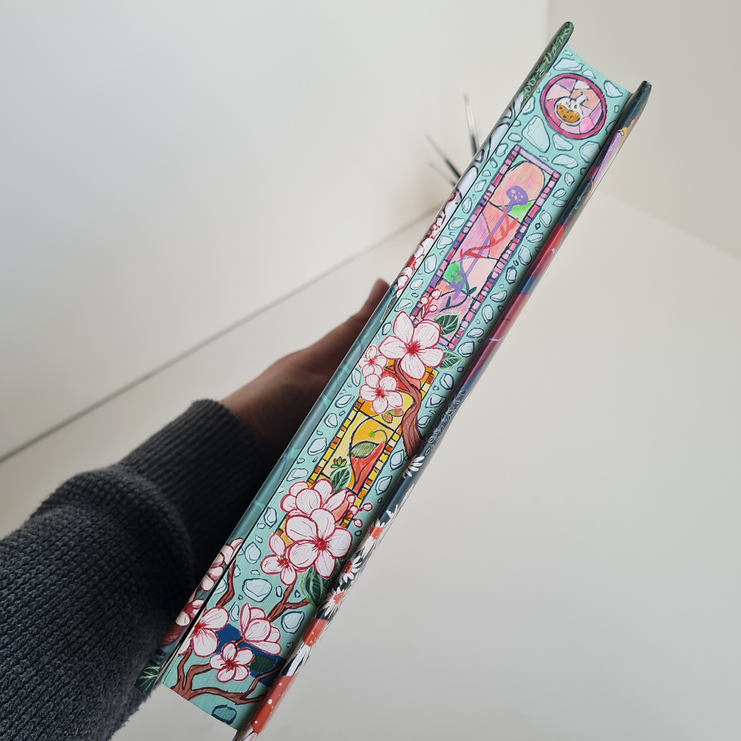 A Curse for True Love by Stephanie Garber Hand Painted Custom Fore Edge Book