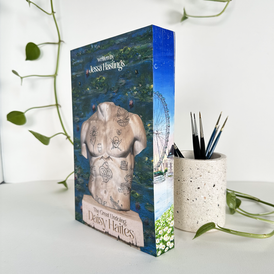 Pre-Order - Daisy Haites: The Great Undoing by Jessa Hastings Hand Painted Custom Fore Edge Book