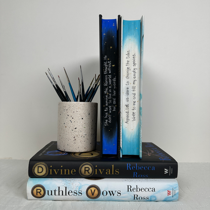 Seconds - Divine Rivals and Ruthless Vows Hand Painted Set by Rebecca Ross with Customizable Quotes