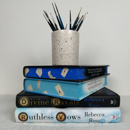 Seconds - Divine Rivals and Ruthless Vows Hand Painted Set by Rebecca Ross with Customizable Quotes