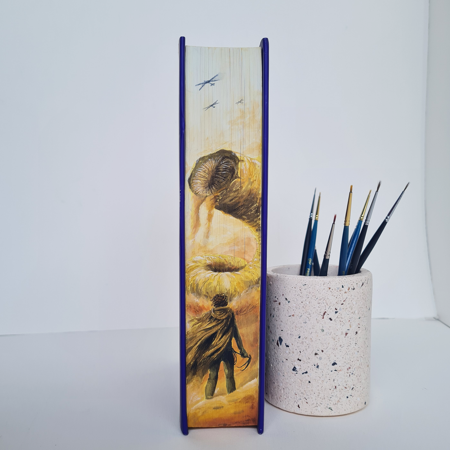 Dune by Frank Herbert Custom Hand Painted Fore Edge Book