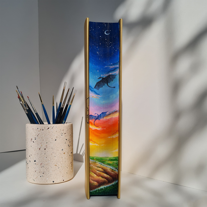 Pre-Order - Fourth Wing by Rebecca Yarros Hand Painted Custom Fore Edge Book