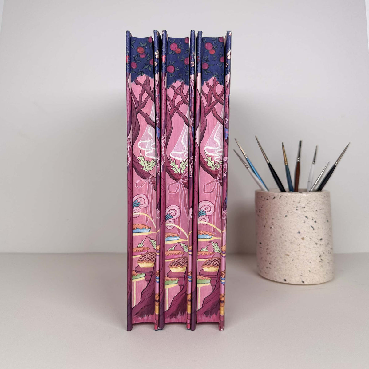The Mirror of Infinite Endings by Stephanie Garber Hand Painted Custom Fore Edge Book