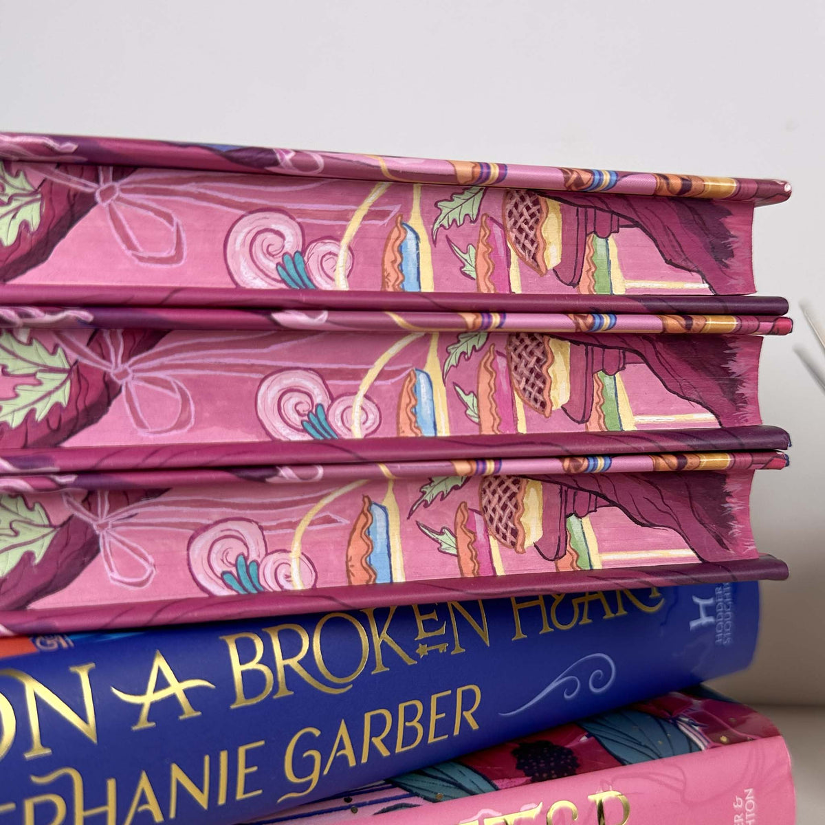 The Mirror of Infinite Endings by Stephanie Garber Hand Painted Custom Fore Edge Book